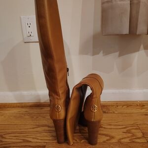 Tory Burch Tan Over the Knee Boots